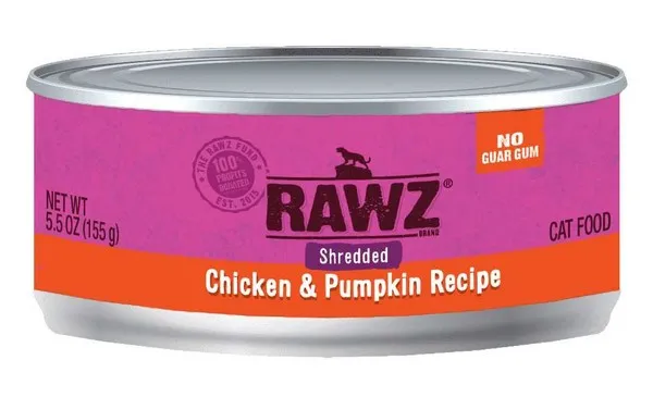 18/3 oz. Rawz Shredded Chicken & Pumpkin - Food